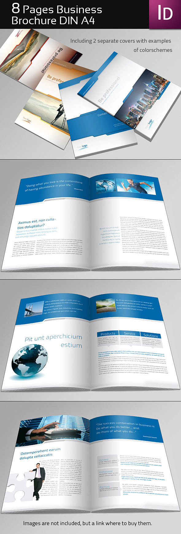 Blue 8 Pages Busines...