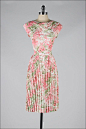 vintage 1960s dress . L'Aiglon . pink floral by millstreetvintage