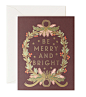 Be Merry and Bright Wreath Card