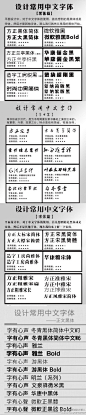 【常用设计字体1】整理分享，内含具体字体安装教程。下载地址： http://t.cn/zT9XCQ5