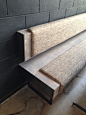 Well designed bench, nice mix of materials. #workspacevision #benches:: 