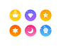 Badge icon : These six badges icon, I hope you like