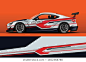 Car wrap design vector, truck and cargo van decal. Graphic abstract stripe racing background designs for vehicle, rally, race, adventure and car racing livery. - Vector
