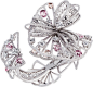 Louis Vuitton L’Aime du Voyage Geisha Bracelet - Bracelet in white gold, Louis Vuitton diamonds, padparadcha and pink sapphires.