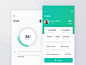 Profile & Result - Breast cancer breast cancer date time id weigh chart profile settings result green mobile app illustration android ios typography design product app application desktop white smooth ux color ui