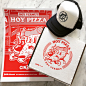 Muza y Vermut : Logo for a Pizza Marathon in buenos aires. The people are invited to walk 5 kilometers in which all the traditional pizza places are in buenos aires. Everyone has to try a silbe and vote which is the best. 