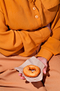 Wardrobe Snacks: Photo Series by Kelsey McClellan : Working in collaboration with set stylist Michelle Maguire, San Francisco-based photographer Kelsey McClellan captured this interesting series of "wardrobe snacks", matching food items with dif