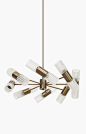 Anonymous; Brass and Glass Ceiling Light, 1960s. Via Studio Schalling.