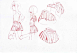 动漫少女JK百褶裙绘制参考—轻微课在线学漫画，JK百褶裙的绘制参考，裙子在不同动作中的褶皱变化，来练习一发吧~