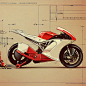 概念设计，摩托车，摩托素描，