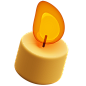 蜡烛 3D卡通图标 PNG免抠图