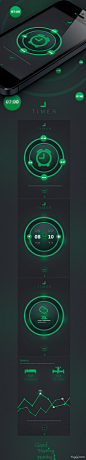 Timer时钟手机APP UI设计