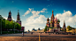 Скачать обои москва, красная площадь, кремль, раздел город в разрешении 2048x1107 #城市# #俄罗斯#
