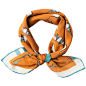 Rumisu Orange Silk roarr...foulard Bandana Neckerchief