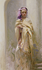 意大利画家皮诺·德埃尼（Pino Daeni），The Silk Shawl