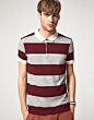 【英国代购】正品River Island Rugby Stripe Polo Shirt