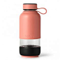 Botella con filtro para llevar Bottle To Go coral 600 ml - Cristal - Lékué