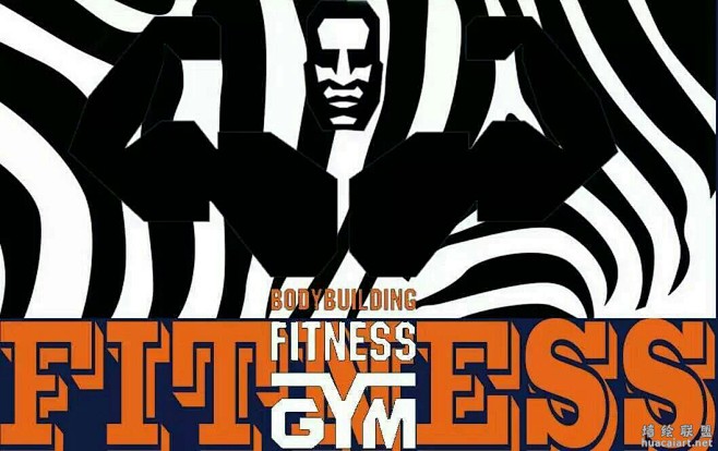 健身房体育健身墙体彩绘墙绘-墙绘联盟