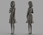 Quiet girl, metric  83 : zbrush/Toolbag2/photoshop