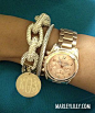 Monogrammed Clear Crystal Glitzy Chain Bracelet