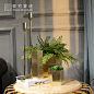 美式创意现代北欧家居装饰品样板间客厅摆件装饰酒柜金色黄铜花瓶-淘宝网