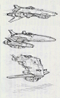 Spaceship sketches by Alex Villarreal