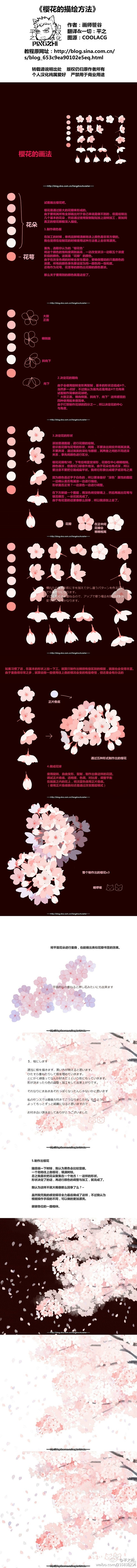 【樱花的描绘方法】来自日本的画师笹谷的插...