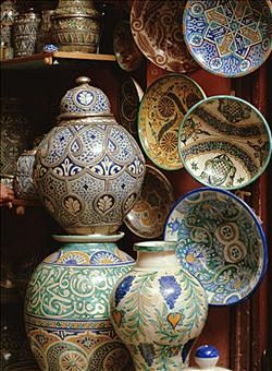 陶器,出售,露天市场,麦地那,玛拉喀什,...