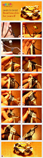 有点另类有点酷的宽版立体造型手绳手链编织