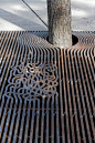 bee hive tree grates.