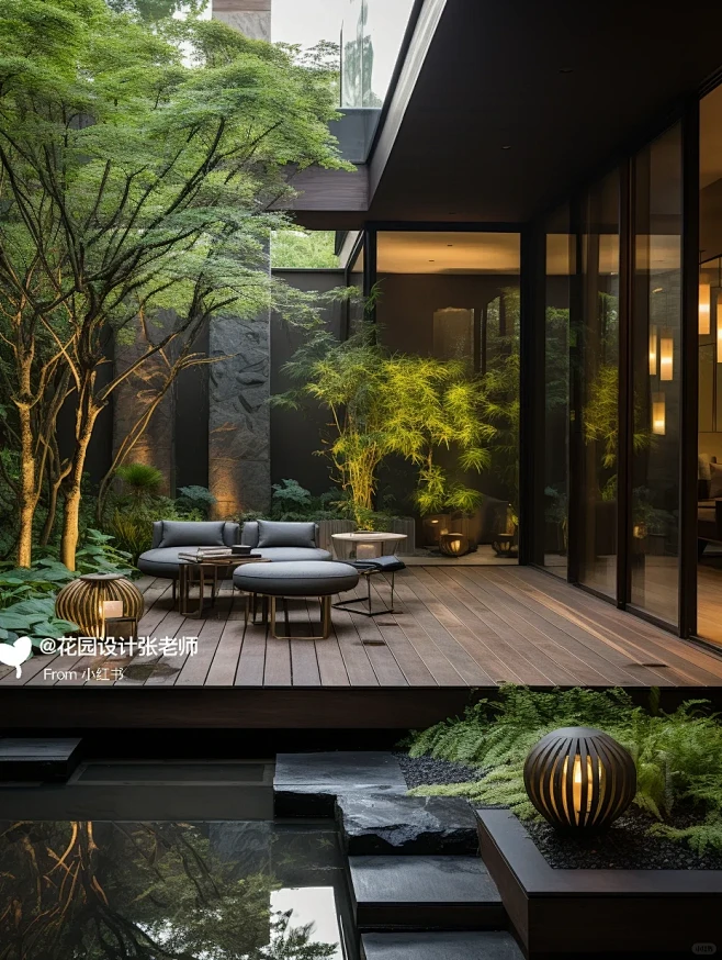 花园设计灵感|现代露台、中庭空间