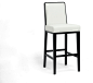 Baxton Studio Theia Black Wood and Cream Leather Modern Bar Stool transitional-bar-stools-and-counter-stools