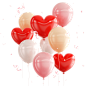 3D情人节彩色气球节日元素