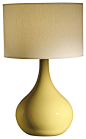 Crestview CVAP1340B Cabot Yellow Table Lamp transitional-table-lamps
