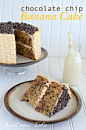 Chocolate Chip Banana Cake with Honey Peanut Butter Frosting