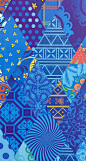 The Olympic patchwork quilt pattern : #Sochi2014 Winter #Olympics ( #Wallpaper #iPhone #iPhone5 )