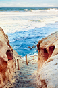 步骤海，拉霍亚，加利福尼亚
 Steps to the Sea, La Jolla, California