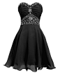 Fashion Plaza Short Chiffon Strapless Crystal Homecoming Dress D0263 at Amazon Women’s Clothing store: