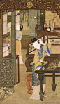 金廷标《 仕女簪花图》 北京故宫博物院藏