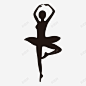 天鹅舞金鸡独立女性舞者剪影矢量图 免抠png 设计图片 免费下载 页面网页 平面电商 创意素材