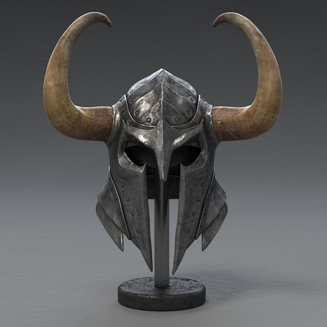 中世纪骑士头盔的3D模型