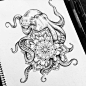 Octopus mandala tattoo commission ! :) #miletune: 