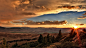 General 1920x1080 sunset clouds valley desert hill trees nature landscape