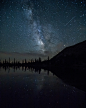 Perseid Meteors and the Milky Way by Bill Church