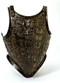 Breastplate. 1585, Milan, Italy. Steel embossed with gold and silver.