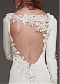 Magbridal Chic Four Way Spandex Bateau Neckline Sheath/Column Wedding Dress With Beaded Lace Appliques