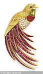 VAN CLEEF & ARPELS,'BIRD OF PARADISE' BROOCH,Christie's,New York