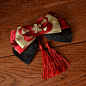KIRAKIRA2014特价活动，红黑和风织锦蝴蝶结发夹-淘宝网