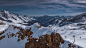 Snowy mountains and rocky cliffs in Austria