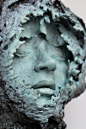 clay sculpture figurative figure bust Nature portrait glow mold silicone gosia